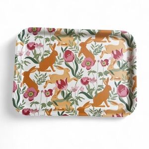 IKEA White Rectangular Tray with Label